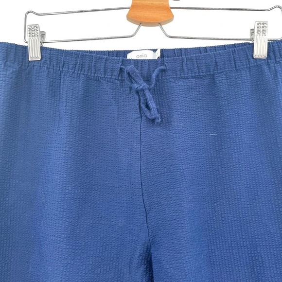 ONIA Pull-on Seersucker Pants In Deep Navy Blue Men's Size‎ Large - Picture 2 of 8